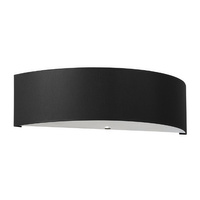 LED SKALA 2xE27 Wandleuchte Halbrund Schwarz SOLLUX