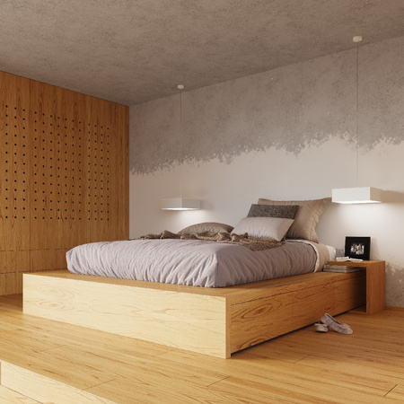 Anbauleuchte HORUS 3xE27 Deckenaufbauleuchten Square 45cm Modern Weiß SOLLUX