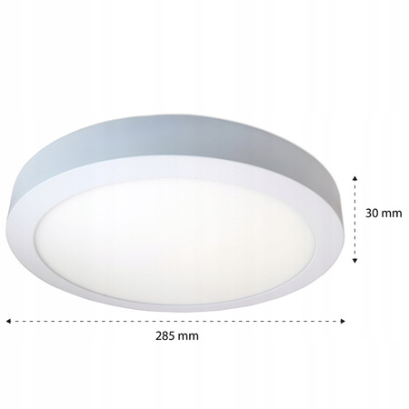 LED-Panel Deckenleuchte 24W 1920lm 6500K kaltweißanbau Rund weiß Proma Masterled