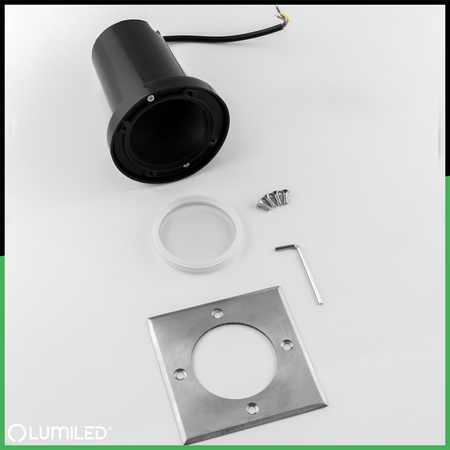 Boden-Einbauleuchte GU10, Bodenstrahler IP65 IK09 Quadratisch CATIO 2 LUMILED