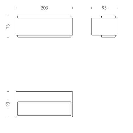 Garten LED-Wandleuchte STRATOSPHERE 3.8W 4000K Neutral IP44 Up-Down Anthrazit PHILIPS