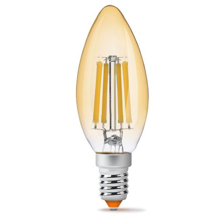 E14 C35 LED Lampen 6W = 52W 680lm 2200K Warmer Bernsteinfaden 360° VIDEX