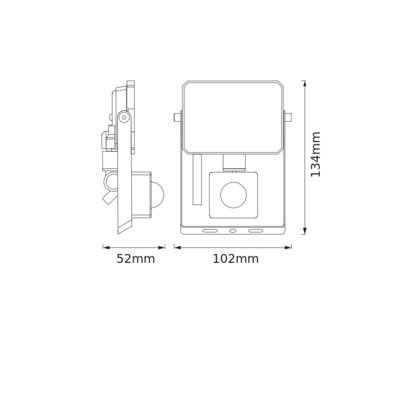 LED-Strahler Halogen-Außenstrahler 10W 3000K 900lm IP65 mit Bewegungs- und Dämmerungssensor FLOODLIGHT LUX OSRAM