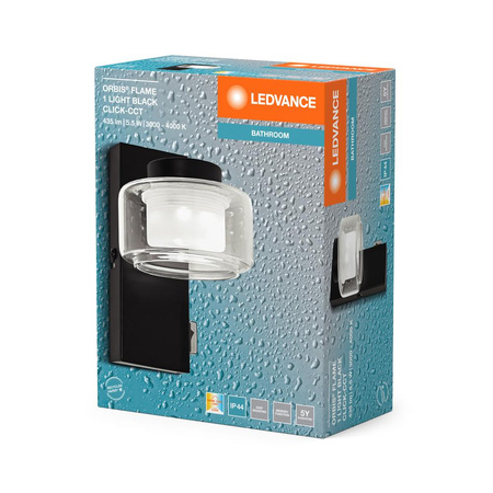 LED-Badezimmer-Wandleuchte 5.5W 350lm CCT Schwarz IP44 Obris Ledvance