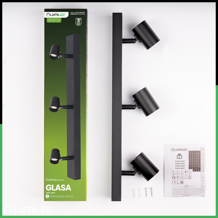 Deckenleuchte SPOT TUBA Reflektor Halogenleuchte 3x E27 GLASA LUMILED