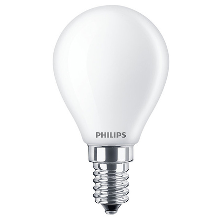 LED-Kugellampe E14 P45 6,5W = 60W 806lm 2700K warmes Filament milchig PHILIPS