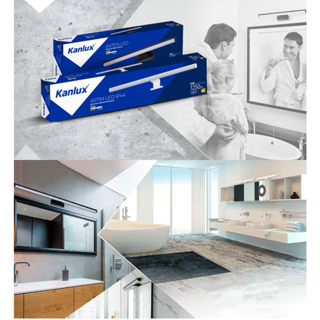 Lampe über Spiegel ASTIM Badezimmer LED Wandlampe 8W 4000K 590lm 40cm KANLUX