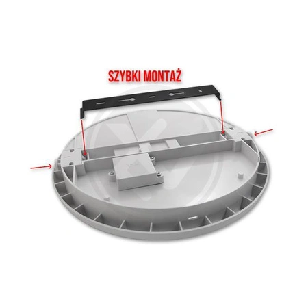 Plafond LED Badezimmer Deckenleuchte Anbau 22W lm 4000K Neutral 120° mit Bewegungssensor Rund Weiß IP65 Midas Masterled