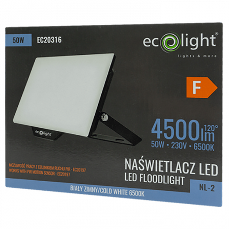 LED Strahler 50W 6500K 4500lm IP65 Ecolight