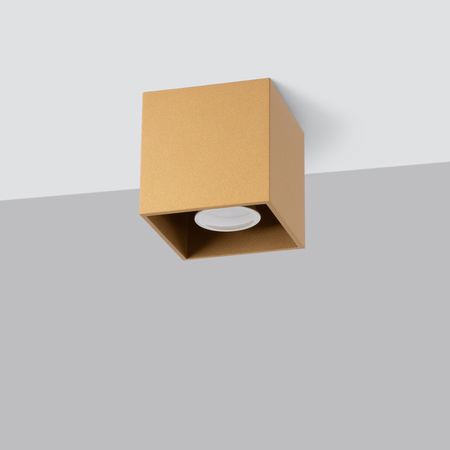 QUAD 1 Spot GU10 Gold Minimalistische SOLLUX Deckenanbauleuchte