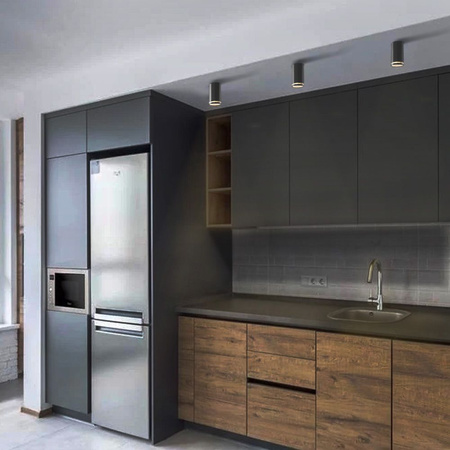 Aufbauleuchte Deckenleuchte LED Tube GU10 Schwarz VIDEOX