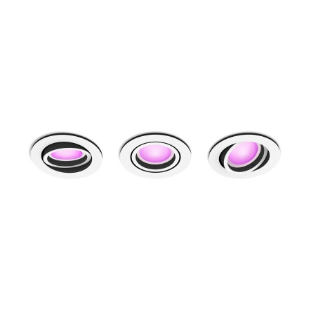 3x LED-Einbauleuchte 4.2W 400lm IP20 Weiß und Farbe Ambiance RGB + TW Weiß Smart SMART Zigbee Bluetooth Centura Philips HUE