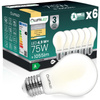 6x LED-Lampe E27 A60 4,9W 1055lm = 75W 2700K warmweiß 360° Filament Energieklasse A LUMILED