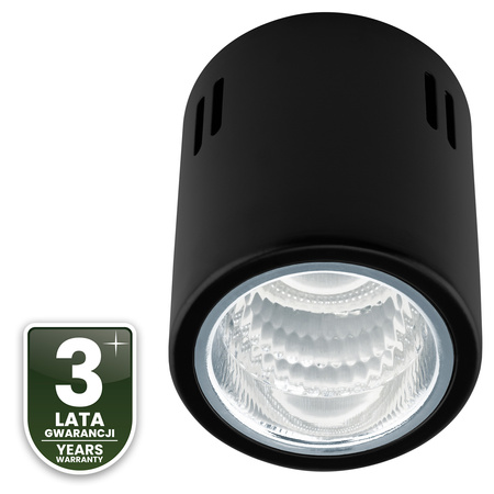 Aufbauleuchte E27, Aufbauspot Runde Tube Schwarz Fest APUS 10 LUMILED