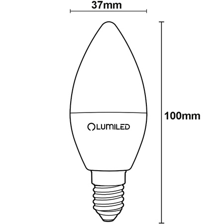 LED Lampen E14, Kerzenform Lampe B35 5W = 40W 470lm 180° 4000K neutral LUMILED
