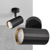 GU10 Schwarzgold NICEA Sanico Goldlux Wand- und Deckenstrahler mit Reflektor