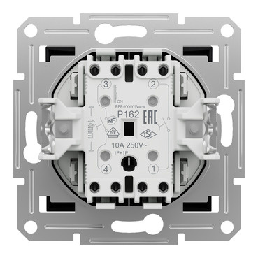 Doppelschalter ohne Rahmen Schließer Anthrazit Asfora Schneider