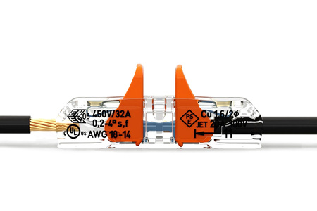 Installationsverbinder Schnellverbinder WAGO 221-2411 für KABEL 2x0,2-4mm