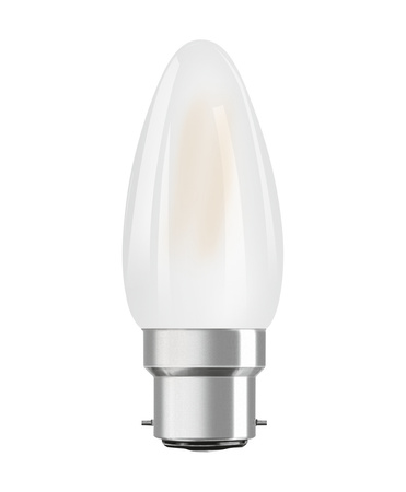 LED-Lampe B35 Kerze B22d 2.5W = 25W 250lm 2700K Warm 300° Retrofit Glühfaden CLASSIC Osram