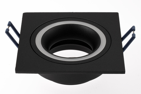 Einbaustrahler GU10, Einbauspot HALOGEN Quadrat Schwarz CLARO LUMILED