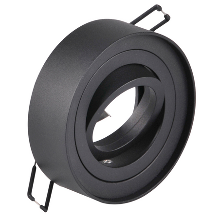 Deckeneinbauleuchte MR16 GAJA Tuba Spot Round Movable Schwarz GOLDLUX