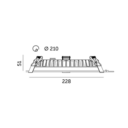 LED-Einbauleuchte NEXEYE NE1 PT 30W Weiß 4000K Neutral KOBI