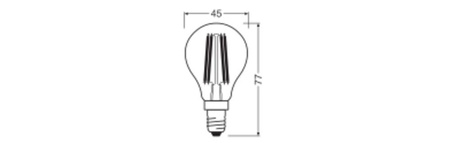 LED-Lampe P45 Ball E14 1.2W = 25W 255lm 4000K Neutral 330° 213lm/W CLASSIC ENERGY EFFICIENCY Osram