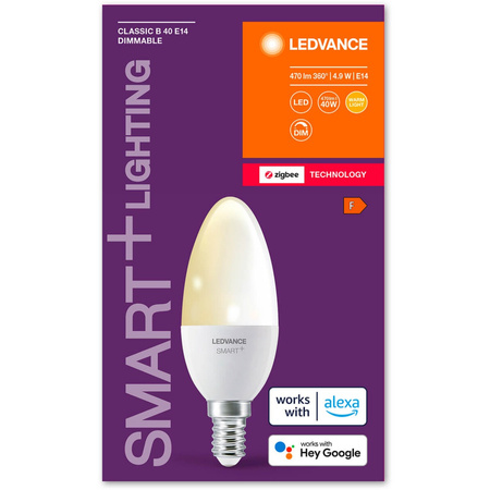 LED Lampe E14 B40 4.9W 470lm 2700K Warm LEDVANCE SMART+ ZigBee Dimmbar