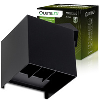 Wandleuchte Außen G9, Garten-Wandleuchte nach oben und unten verstellbar Schwarz PYXIS LUMILED