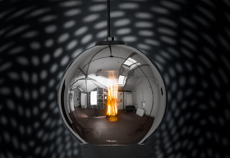 POLARIS Hängelampe 9056 Nowodvorski Schwarz Chrom E27 Decke hängend Glasschirm Lofted