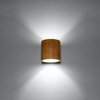 Wandleuchte ORBIS G9 Rohr oben/unten Skandinavisches Holz SOLLUX