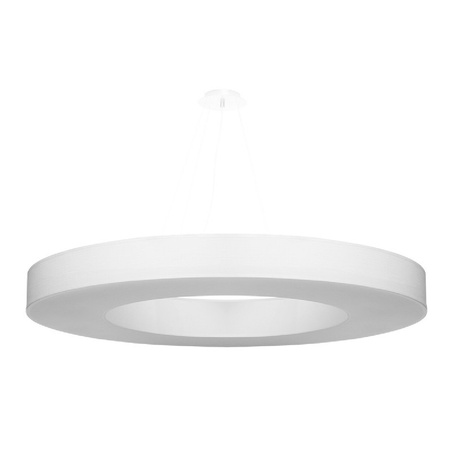 SATURNO SLIM LED-Pendelleuchte 8xE27 Kronleuchter 90cm Weiß SOLLUX