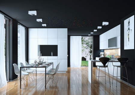 Aufbau-Halogenlampe SPOT STOBI 2xGU10 schwarz beweglich Kanlux