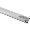Aluminiumprofil für LED Silver Corner 2m mit mattiertem Schirm und Ecolight-Kappen