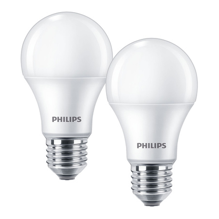2x LED-Lampe E27 A60 10W = 75W 1055lm 2700K Warm 180° Essential Philips