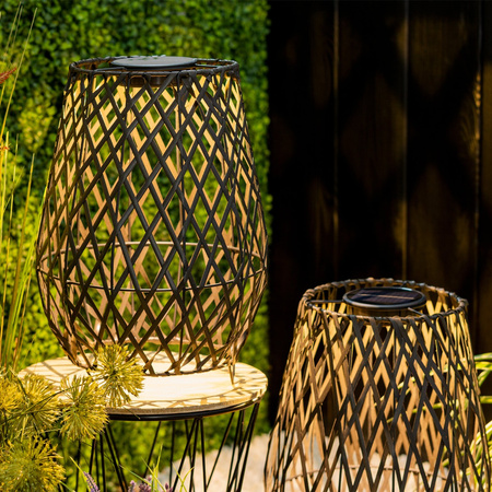 LED Solarlampe Outdoor Garten Standlaterne 3000K IP44 35cm Dämmerungssensor