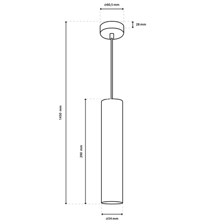 Hängelampe 29cm Reflektor GU10 LED SOPLO Schwarz LUMILED