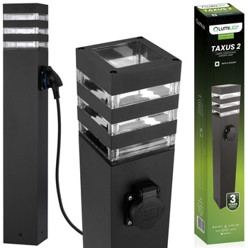 Außen-Stehpollerleuchte E27 12W LED mit TAXUS 2-Fassung 60cm LUMILED