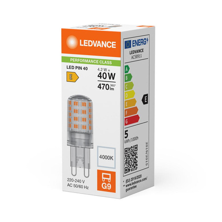 LED-Kapsel-Glühbirne G9 4.2W = 40W 470lm 4000K Neutral 300° Ledvance