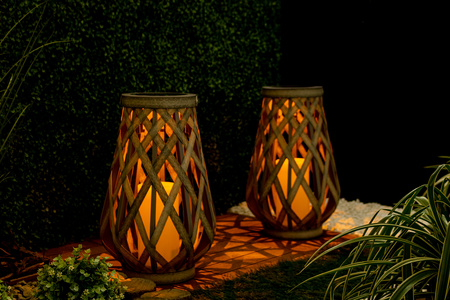 Gartenlampe LED Solarlaterne Hängelaterne 45cm IP44 Grau