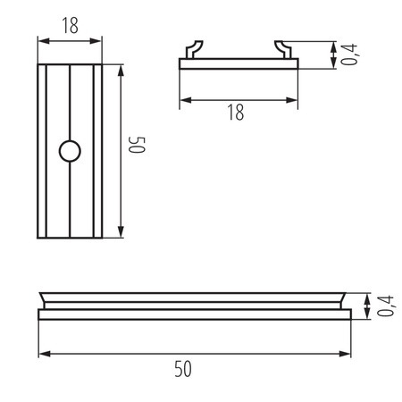 Verbinder für CONNECT C/D/E/I Aluminium-Profile KANLUX