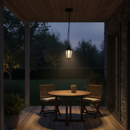 LIGURIA-LT Hängende Gartenlampe 1xE27 92cm Schwarz - GOLDLUX (Polux)