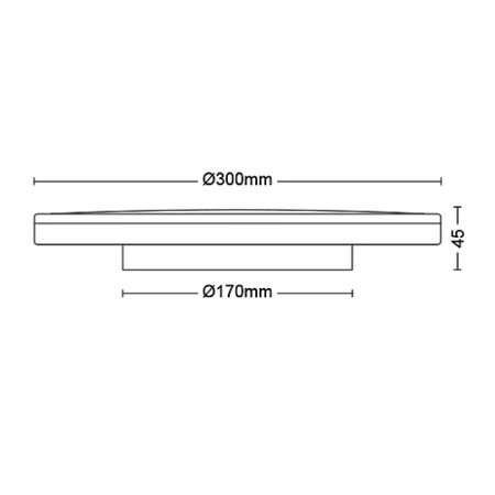 Plafond LED-Anbauleuchte OZZIET 18W 4000K 30cm Weiß Rund PHILIPS