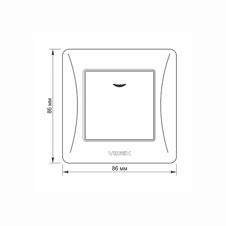 Einpoliger Schalter Beleuchtet 10A Aufputz Weiß BINERA VIDEX