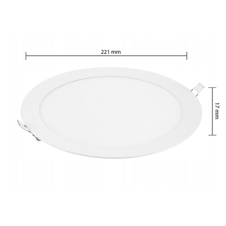 LED-Deckeneinbauleuchte rund weiß 18W 1440lm 6500 K
