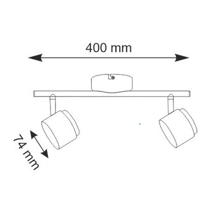 LED-Streifenlampe Decken- und Wandleuchte 8,4W KUBIK 2 Weiß 3000 K GOLDLUX (Polux)