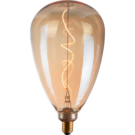 Dekorative LED Lampe E27 FILAMENT S173 4W 260lm 1800K Warm 320° DecoVintage Amber GOLDLUX (Polux)