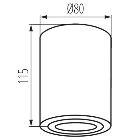 Aufbauleuchten SPOT-Rundleuchte BORD XS GU10 Aluminium Kanlux