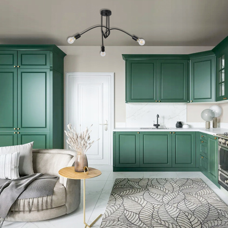 Kronleuchter Decke Pendelleuchte Dekorative 3x E27 Schwarz Nido Masterled