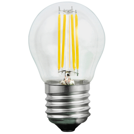 E27 P45 LED Leuchtmittel 4W = 35W 400lm 3000K Warm 360° GOLDLUX Filament (Polux)